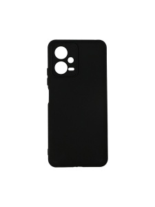 Черен силиконов калъф Poly с велур отвътре за Xiaomi Redmi Note 12 5G