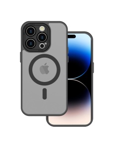 Черен Mag Safe с предпазно стъкло на камерата за iPhone 16 Pro Max