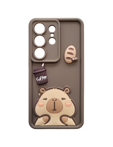 3D гръб с Капибара Ultra Trendy Coffee and Capibara Case за Samsung Galaxy S26 Ultra