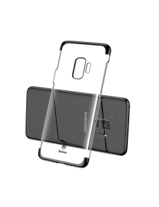 Baseus Electroplate PVC черен кант за Samsung S9 със защита от удари и надрасквания