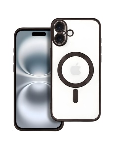 Electro Mag гръб с вграден протектор за камерата и титаниево сив кант за iPhone 16
