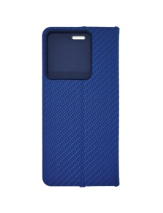 Kалъф тефтер син CARBON WITH FRAME за Xiaomi Redmi Note 13 Pro 5G