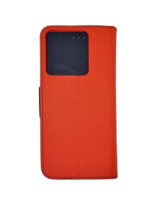 Kалъф тефтер червен FANCY за Xiaomi Redmi Note 13 Pro 5G с функция стойка за видео