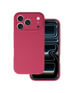 Вишнев силиконов гръб POLY за iPhone 17 Pro Max