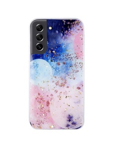 Елегантен ВИСОКОКАЧЕСТВЕН силиконов калъф Gold Glam за Samsung S21 FE