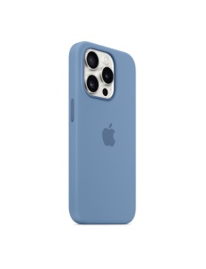 Елегантен Оригинален кейс за iPhone 15 Pro Небесно синьо