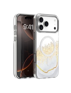 Елегантен "Epoxy Mag Case" гръб в бяло за iPhone 18 Pro Max