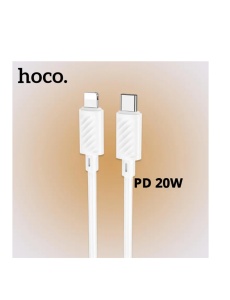 Кабел HOCO Premium X88 TYPE C to Lightning БЯЛ ЧЕРЕН със здрава оплетка