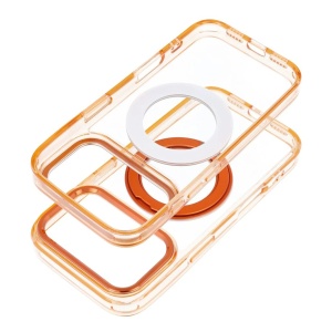 Кейс Frame Circle Stand за iPhone 18 Pro Max, съвместим с MagSafe – оранжев - Img 2