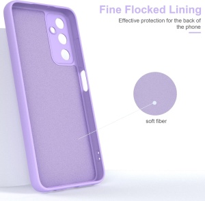Лилав силиконов кейс Poly с велур отвътре за Samsung A05s
