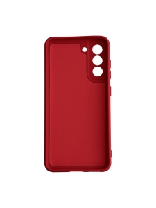 Нежен червен гръб Poly с велур отвътре за Samsung S21 FE