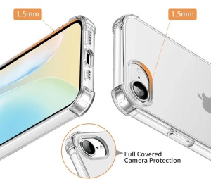 Прозрачен гръб Antishock за iPhone 16e