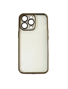 Прозрачен калъф JOYROOM със стъклено покритие на камерата и златна рамка за IPHONE 12 Pro Max