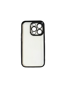 Прозрачен гръб JOYROOM със стъкло на камерата и черна рамка за IPHONE 12 Pro Max