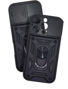 Противоударен черен калъф Camera Cover за iPhone 16 Pro Max