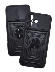 Противоударен черен калъф Camera Cover за iPhone 16