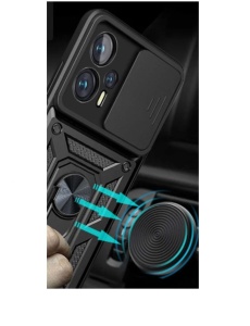 Противоударен черен гръб Camera Cover за Motorola Moto G13 G23