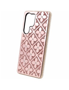 Розов гръб с цветя и камъчета "Flower Case" за Samsung Galaxy S26 Ultra