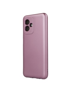Розов Силиконов Гръб с Металически Ефект Metallic Silicone за Moto G54