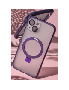 Силиконов лилав кейс Mag Ring Holder лилав за iPhone 14