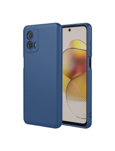 Син силиконов гръб POLY за Moto G53