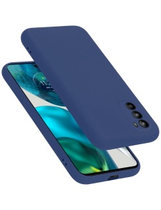 Син силиконов гръб POLY за Moto G62