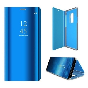 Син Тефтер Clear View за Samsung A31 с функция стойка за видео