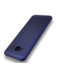 Син PVC Гръб с охлаждащи отвори за Samsung S8 Plus
