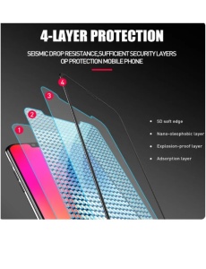 Стъклен противоударен протектор 5D Hard full glue за Samsung S20 FE с олеофобно покритие против отпечатъци