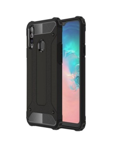 Удароустойчив черен калъф Bronya за Samsung Galaxy A20s
