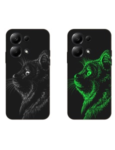 Флуоресцентен силиконов светещ в тъмното висококачествен гръб ЛУКСОС за Xiaomi Redmi 13C