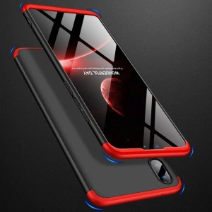 Червен Обгръщащ Пластмасов кейс от 3 части за Samsung Galaxy A40