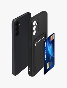 Черен кейс Card Case за Samsung A15