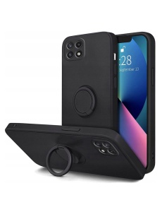 Черен Гръб Ring Silicone Venus за Samsung A22 5G