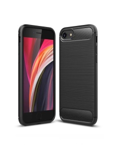Черен калъф Carbon за IPHONE 7 8 SE 2 2020