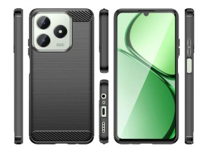 Черен калъф Toptel Carbon за Realme C63 Note 60