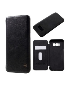 Черен Кожен Калъф G Case за Samsung S8