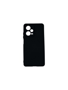 Черен силиконов калъф Poly с велур отвътре за Xiaomi Redmi Note 12 Pro
