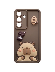 3D гръб с Капибара Ultra Trendy Coffee and Capibara Case за Samsung Galaxy A57