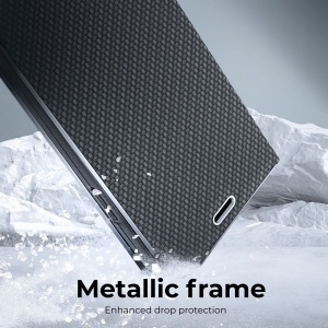 Kалъф тефтер черен CARBON WITH FRAME за Samsung A03s - Img 2