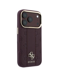 Original Guess Case за 17 Pro Max съвместим с MagSafe, burgundy - Img 4