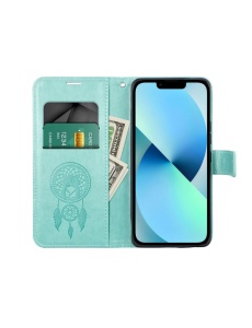 Дамски калъф тефтер MEZZO зелен за Samsung A15 с магнитно затваряне