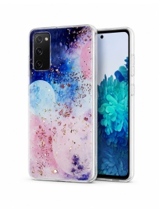 Елегантен ВИСОКОКАЧЕСТВЕН силиконов калъф Gold Glam за Samsung S20 FE