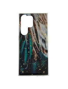 Елегантен силиконов калъф Gold Glam за Samsung S22 Ultra