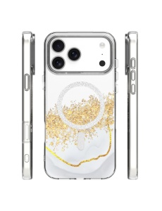 Елегантен "Epoxy Mag Case" гръб в бяло за iPhone 18 Pro - Img 2