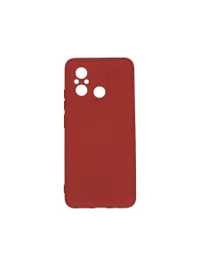 Оранжев нежен калъф за телефон Poly с велур за Xiaomi Redmi 12C