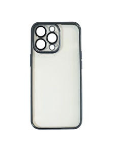 Прозрачен калъф JOYROOM със стъклено покритие на камерата и синя рамка за IPHONE 12 Pro Max