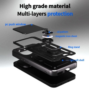 Противоударен черен гръб Camera Cover за Honor 400