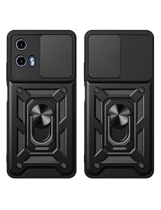 Противоударен черен кейс Camera Cover за Moto G35