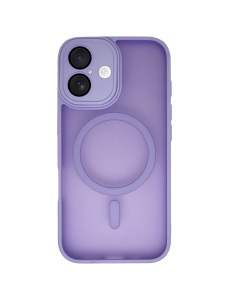 Светло Лилав Mag Safe с предпазно стъкло на камерата за iPhone 16